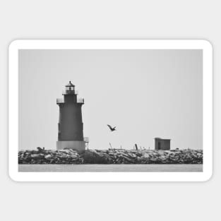 Light Gray - Cape Henlopen Lighthouse Sticker